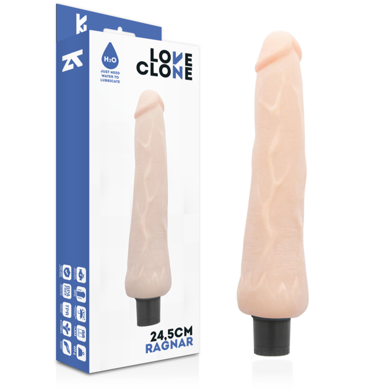 LOVECLONE – RAGNAR SELF LUBRICATION VIBRATOR 24.5 CM -O- 3.5 CM