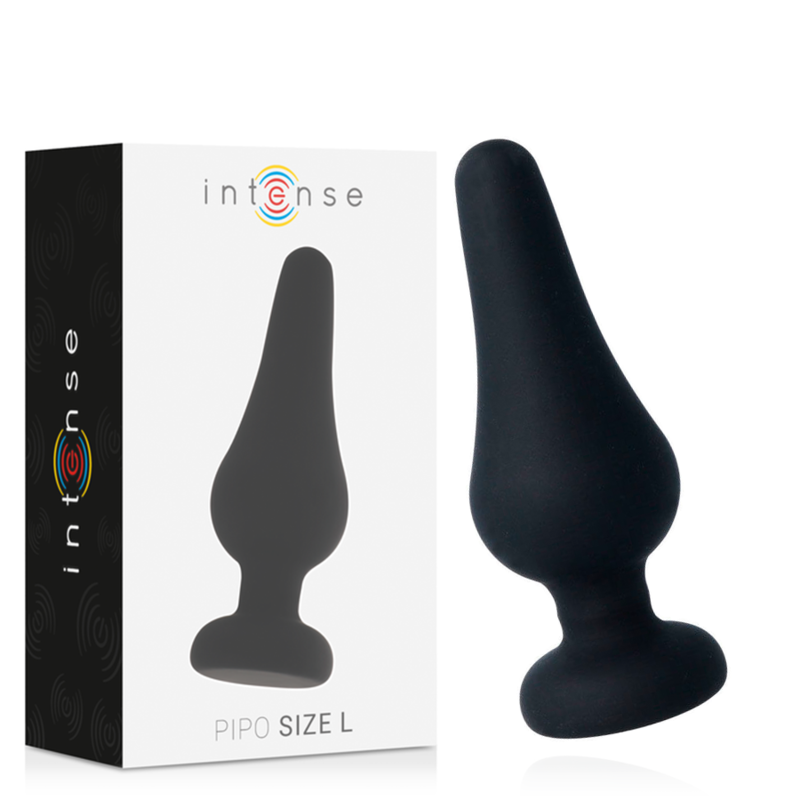 INTENSE – ANAL PLUG PIPO L BLACK SILICONE 13 CM