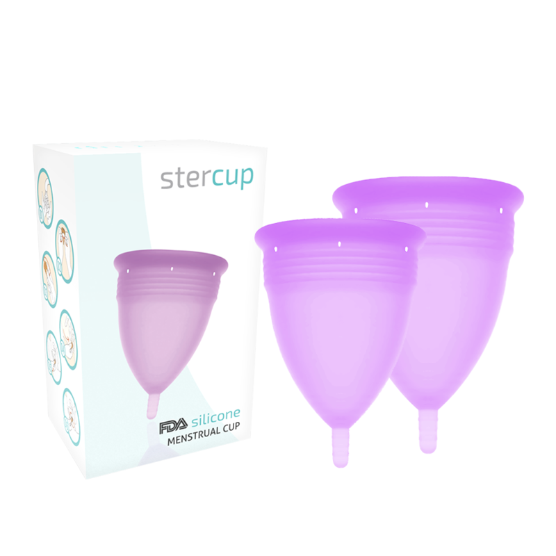 STERCUP – FDA SILICONE MENSTRUAL CUP PACK SIZE S + L LILAC