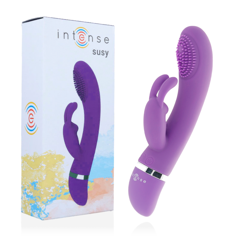 INTENSE – SUSY SILICONE RABBIT LILAC OSCILLATING VIBRATOR