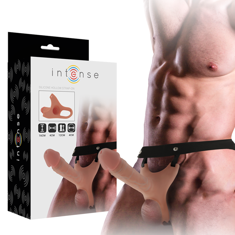 INTENSE – HOLLOW HARNESS WITH SILICONE DILDO 16 X 3.5 CM