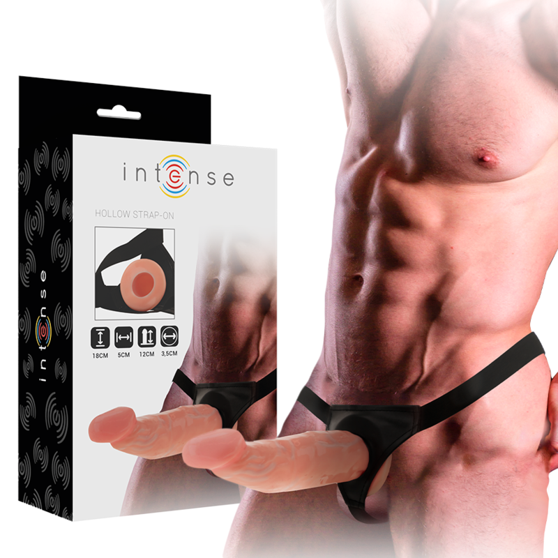 INTENSE – HOLLOW HARNESS WITH DILDO 18 X 3.5 CM