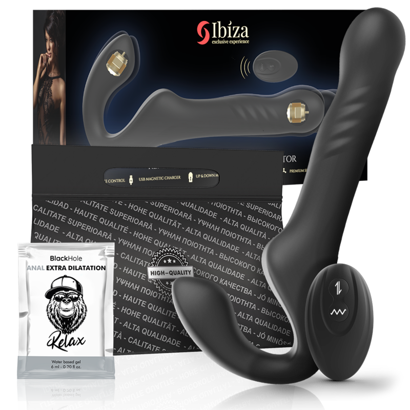 IBIZA – REMOTE CONTROL STRAPLESS VIBRATOR UP  DOWN