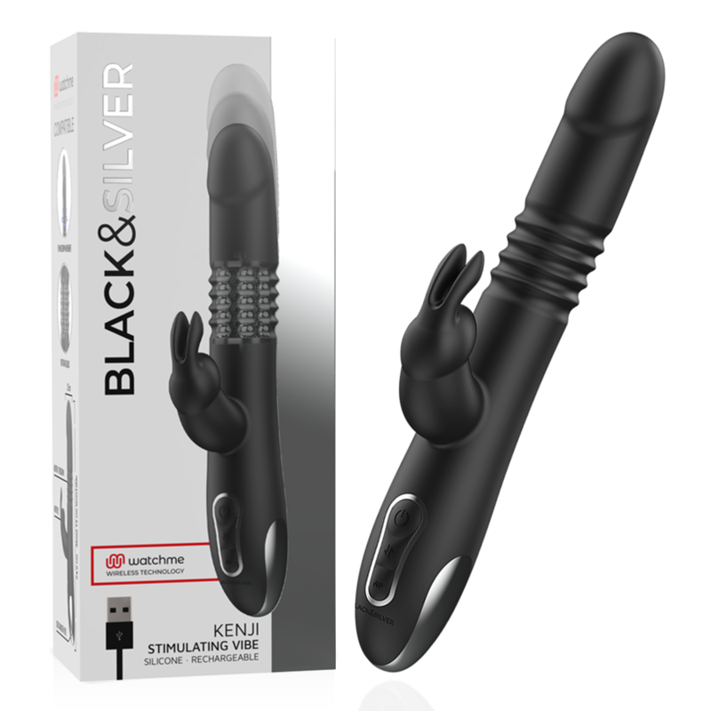 BLACKSILVER – KENJI STIMULATING VIBE COMPATIBLE WITH WATCHME WIRELESS TECHNOLOGY