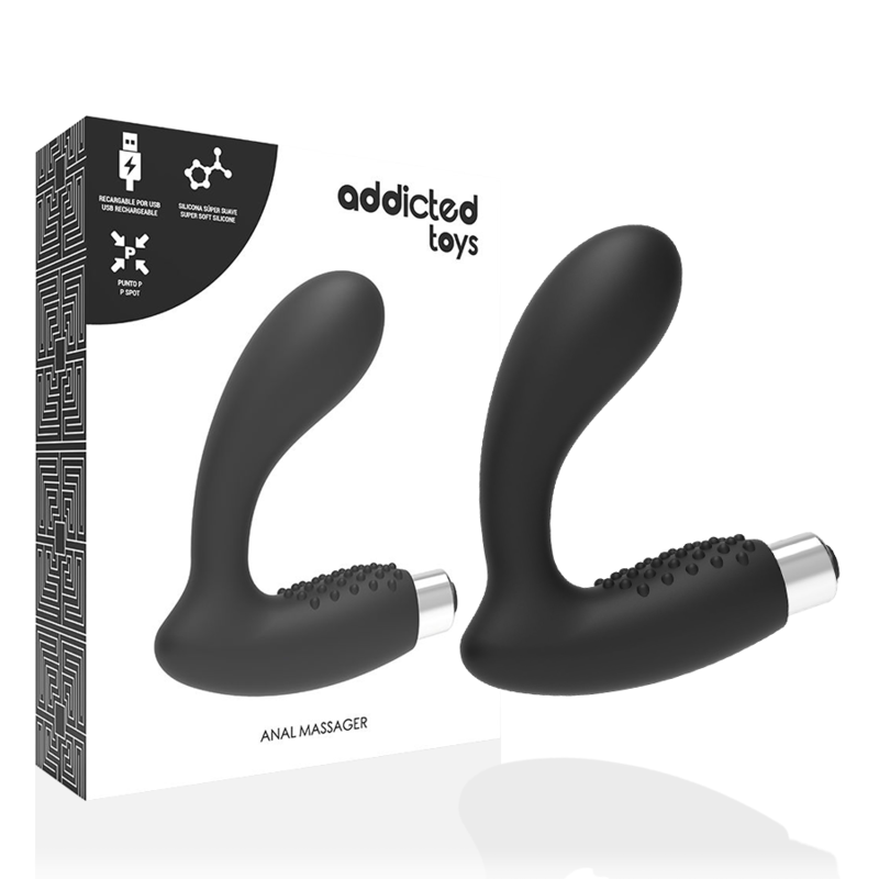 ADDICTED TOYS – PROSTATIC VIBRATOR RECHARGEABLE MODEL 5 – BLACK