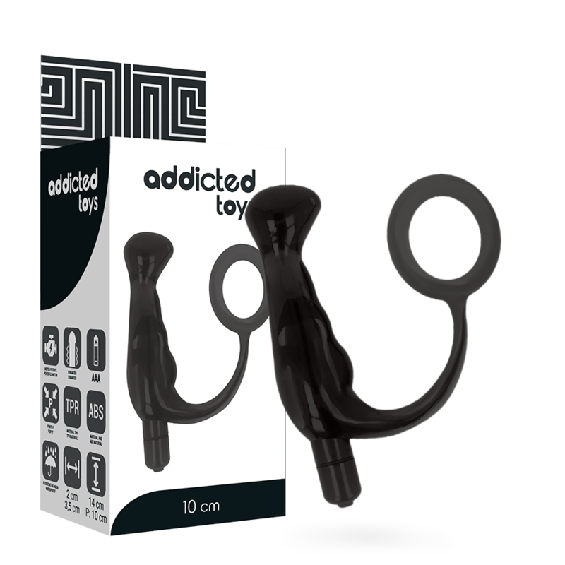 ADDICTED TOYS – VIBRATOR PROST TICO BLACK 10 CM