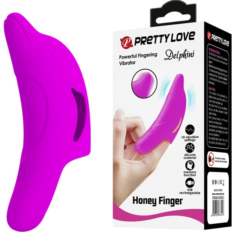 PRETTY LOVE – DELPHINI POWERFUL PURPLE FINGER STIMULATOR