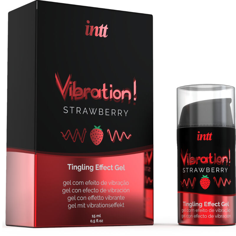 INTT – POWERFUL INTIMATE STIMULANT LIQUID VIBRATING GEL STRAWBERRY 15 ML