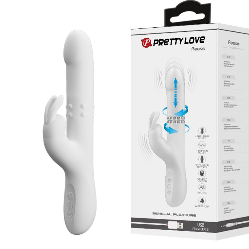 PRETTY LOVE – REESE VIBRATOR WITH SILVER ROTATION