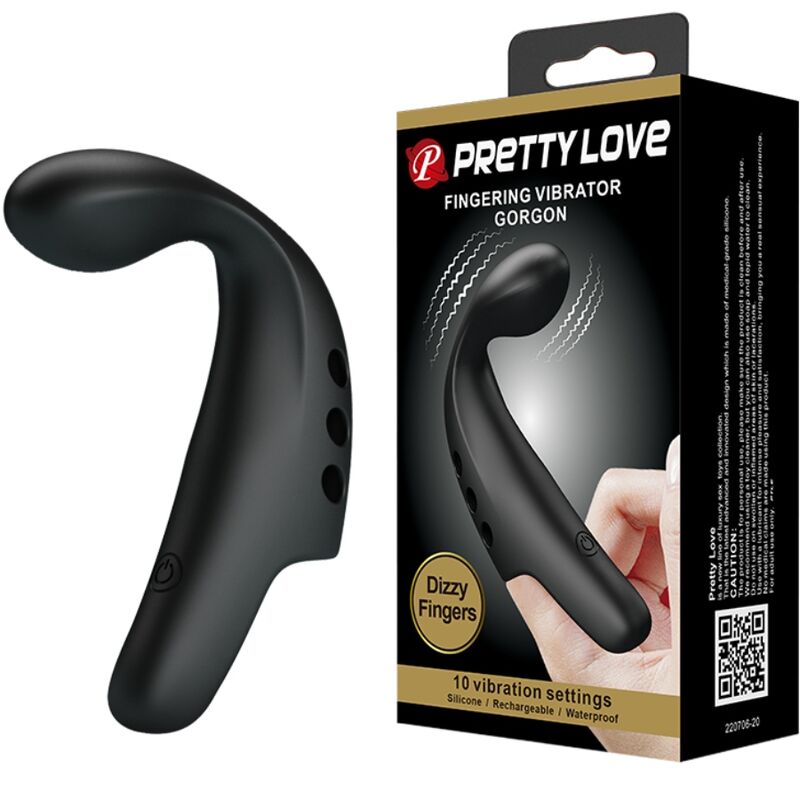 PRETTY LOVE – BLACK GORGON VIBRATOR THIMBLE