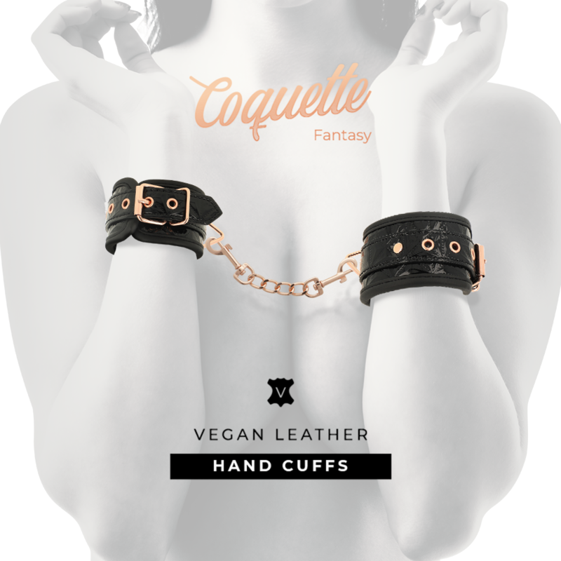 COQUETTE CHIC DESIRE – BLACK EDITION PREMIUM HANDCUFFS WITH NEOPRENE LINING