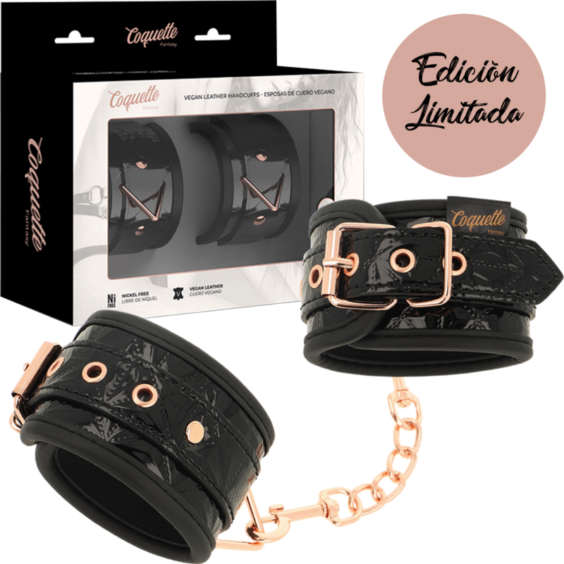 COQUETTE CHIC DESIRE – BLACK EDITION PREMIUM HANDCUFFS WITH NEOPRENE LINING