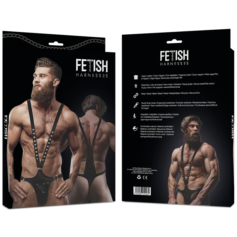 FETISH SUBMISSIVE ATTITUDE – MENS V-SHAPED ECO-LEATHER HARNESS