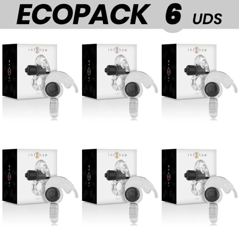 ECOPACK 6 UNITS – INTENSE FRY TRANSPARENT VIBRATOR RING