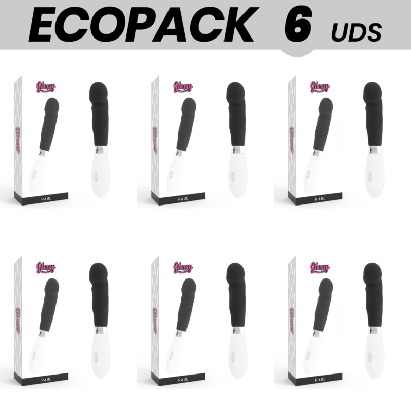 ECOPACK 6 UNITS – GLOSSY PAUL VIBRATOR BLACK