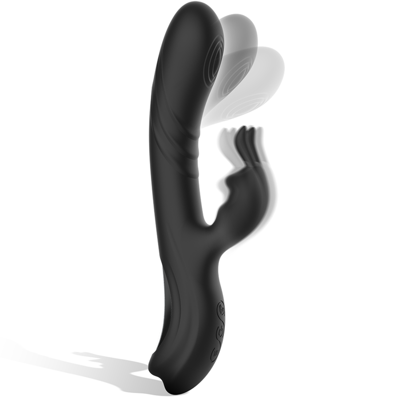 BLACKSILVER – JAMIE RECHARGEABLE SILICONE RABBIT STIMULATOR BLACK