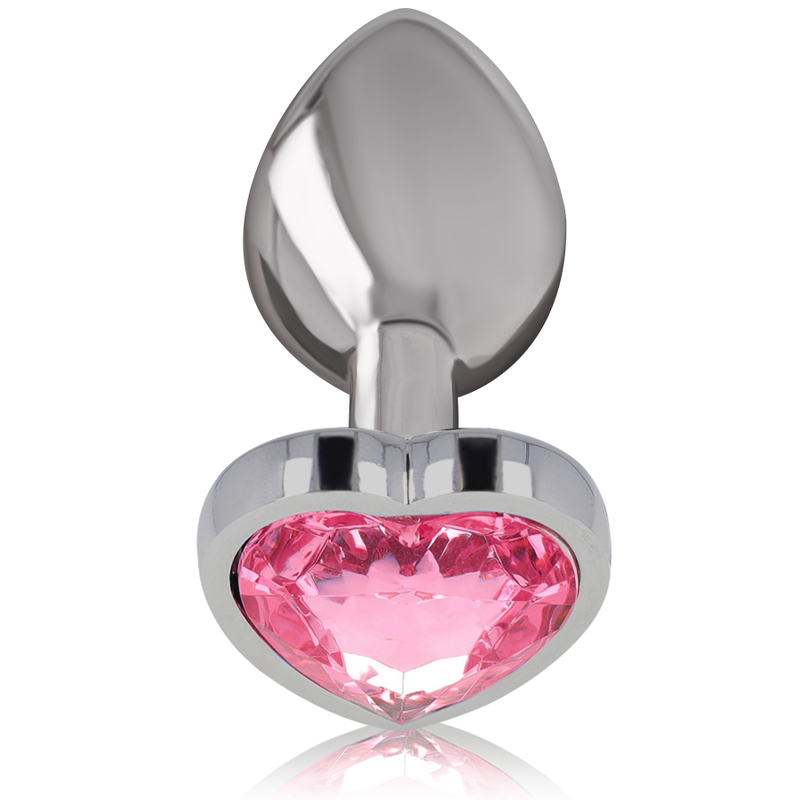 INTENSE – ALUMINUM METAL ANAL PLUG PINK HEART SIZE M