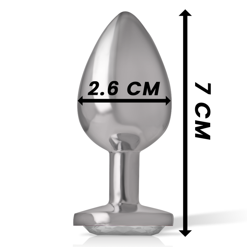 INTENSE - WHITE HEART ALUMINUM METAL ANAL PLUG SIZE S - Image 4