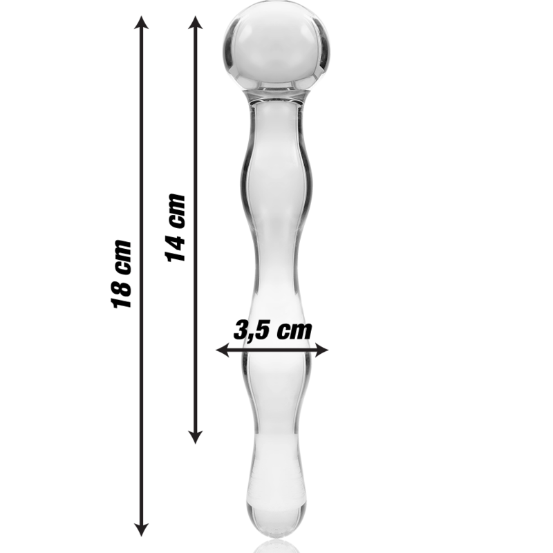 NEBULA SERIES BY IBIZA - MODELO 13 DILDO CRISTAL TRANSPARENTE 18 CM -O- 3.5 CM - Image 3