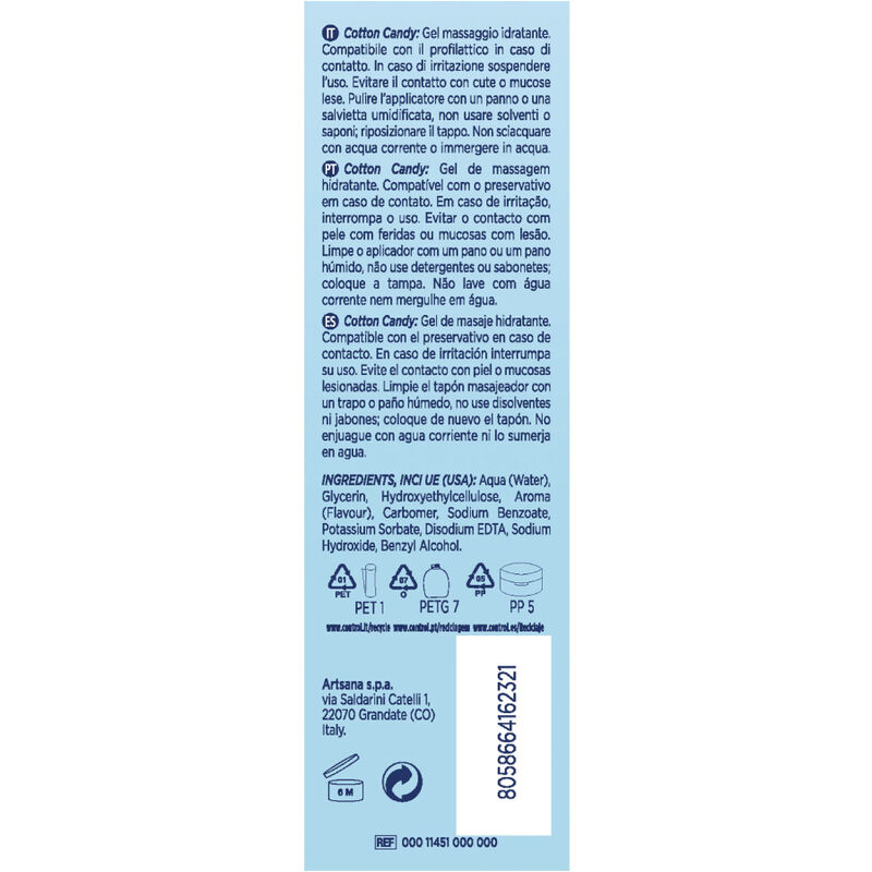 CONTROL – COTTON CANDY MASSAGE GEL 3 IN 1 200 ML