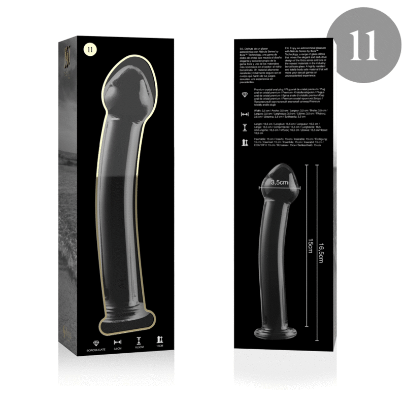 NEBULA SERIES BY IBIZA - MODELO 11 DILDO CRISTAL TRANSPARENTE 16 CM -O- 3 CM - Image 4