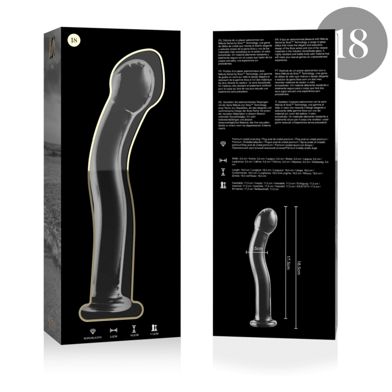 NEBULA SERIES BY IBIZA - MODELO 18 DILDO CRISTAL TRANSPARENTE 18.5 CM -O- 3.5 CM - Image 4