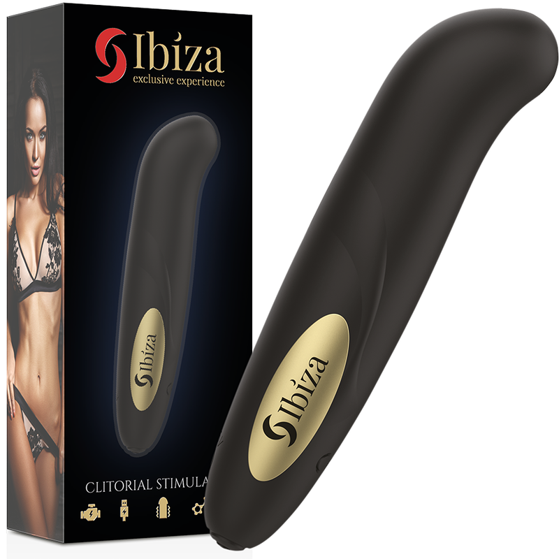 IBIZA – CLIT STIMULATOR USB CHARGER 10 VIBRATION MODES GOLDEN 13 X 2,9