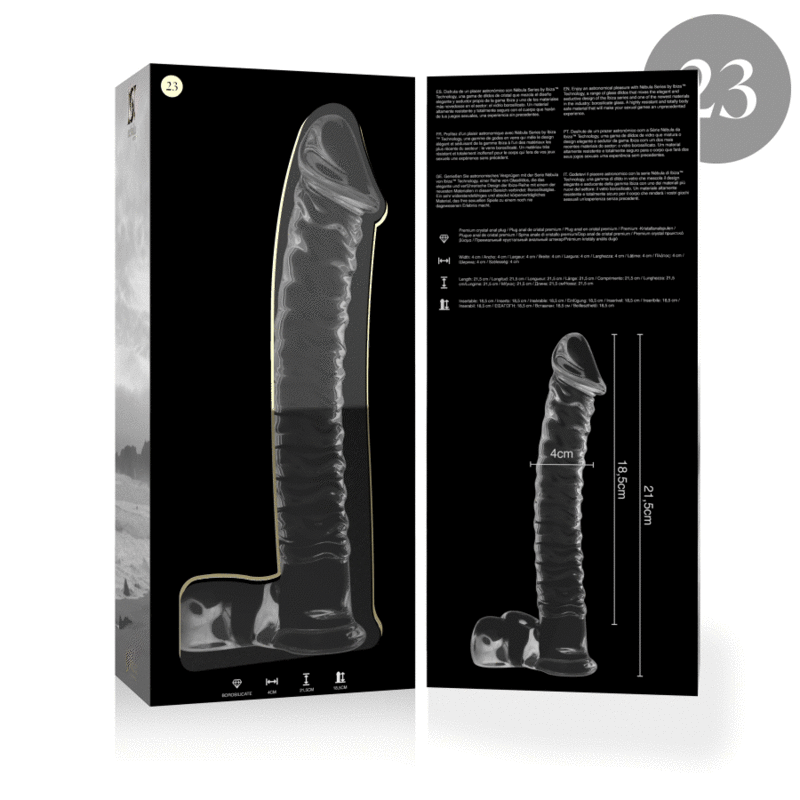 NEBULA SERIES BY IBIZA - MODELO 23 DILDO CRISTAL TRANSPARENTE 21.5 CM -O- 4 CM - Image 4