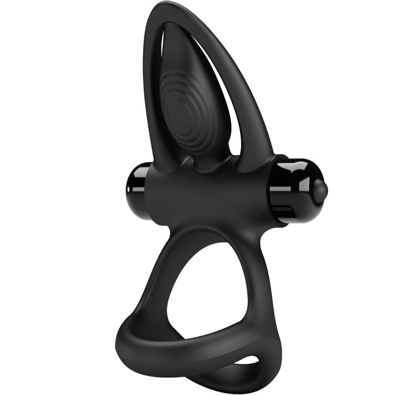 PRETTY LOVE – VIBRATING RING 10 VIBRATIONS BLACK SILICONE