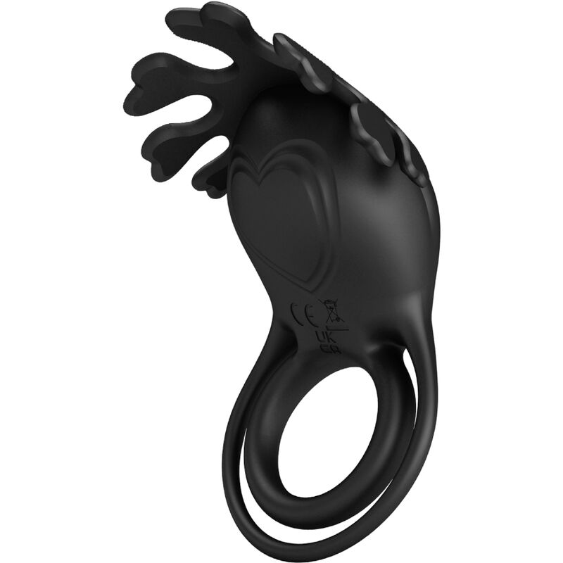 PRETTY LOVE – RUBEN VIBRATOR RING 7 VIBRATIONS BLACK SILICONE