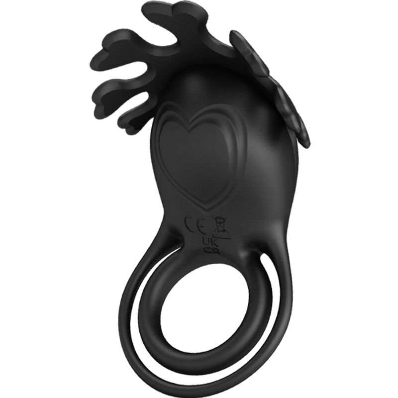 PRETTY LOVE – RUBEN VIBRATOR RING 7 VIBRATIONS BLACK SILICONE