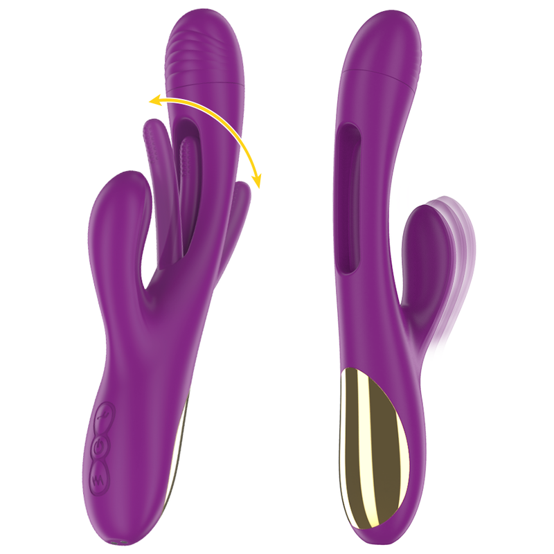 INTENSE – APOLO RECHARGEABLE MULTIFUNCTION VIBRATOR 7 VIBRATIONS WITH SWINGING MOTION PURPLE