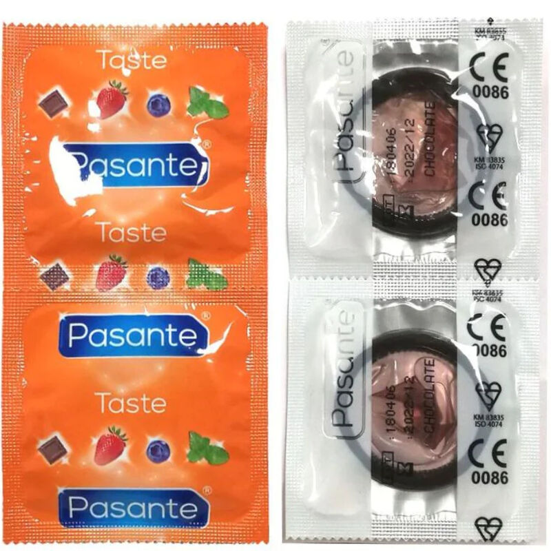 PASANTE – CONDOMS FLAVOR CHOCOLATE TEMPTATION BAG 144 UNITS