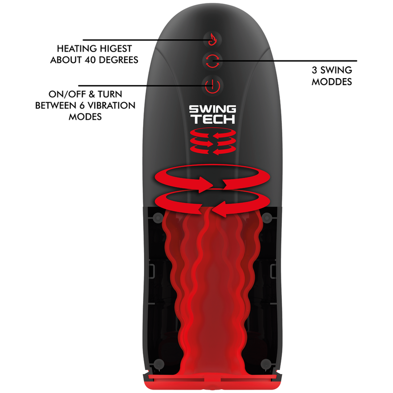 JAMYJOB – SWING-R HEATING EFFECT, SWING TECH AND VIBRATION MASTURBATOR