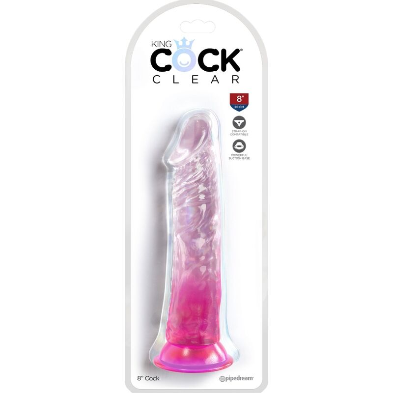 KING COCK – CLEAR REALISTIC PENIS 19.7 CM PINK