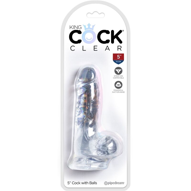 KING COCK - CLEAR REALISTIC PENIS WITH BALLS 10.1 CM TRANSPARENT - Image 5