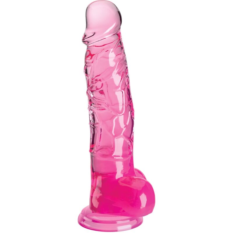 KING COCK – CLEAR REALISTIC PENIS WITH BALLS 16.5 CM PINK