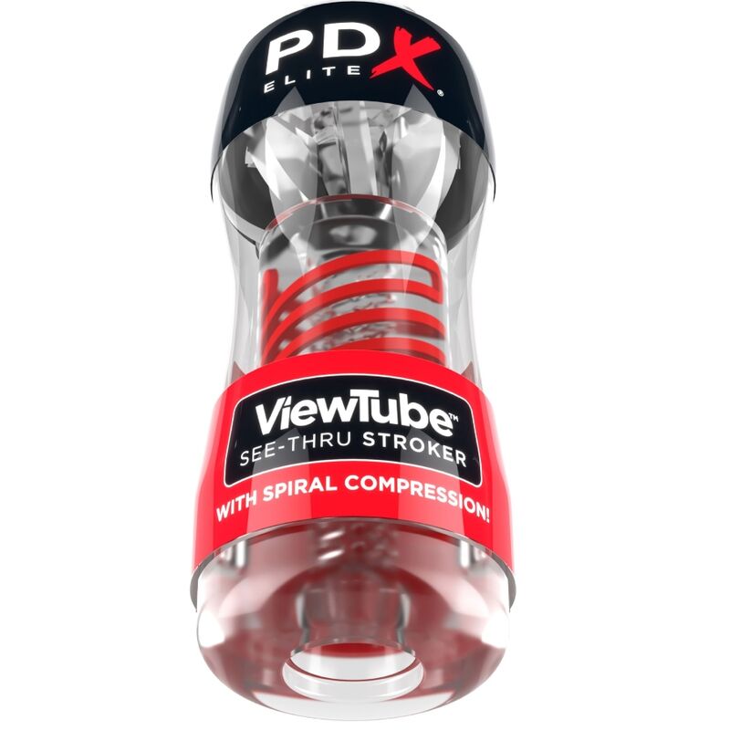 PDX ELITE – STROKER VIEWTUBE 2 SPIRAL COMPRESSION TRANSPARENT