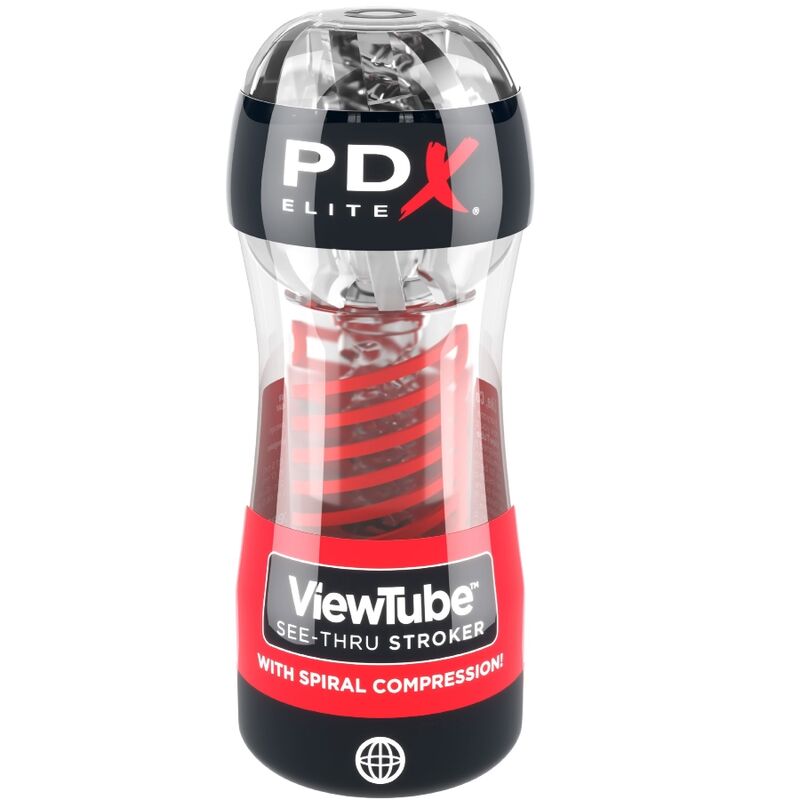 PDX ELITE – STROKER VIEWTUBE 2 SPIRAL COMPRESSION TRANSPARENT