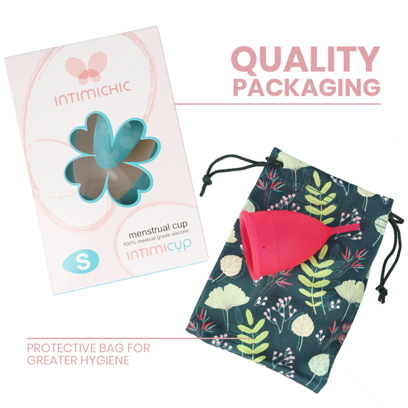 INTIMICHIC – MENSTRUAL CUP MEDICAL GRADE SILICONE – SIZE S