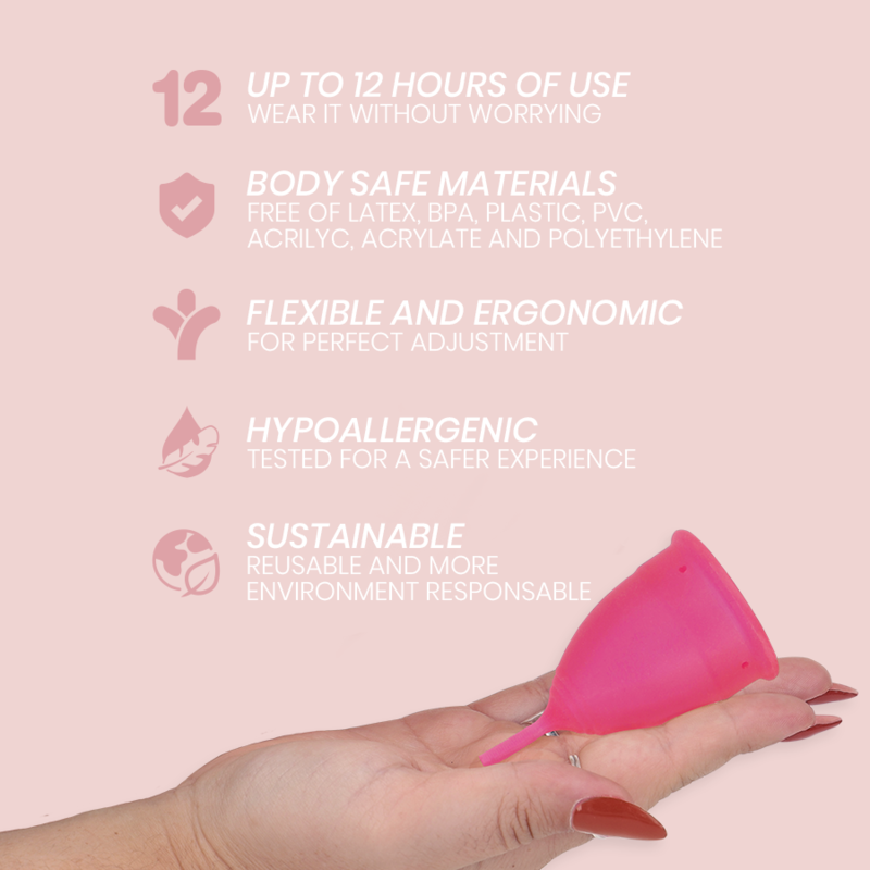 INTIMICHIC - MENSTRUAL CUP MEDICAL GRADE SILICONE - SIZE L - Image 5