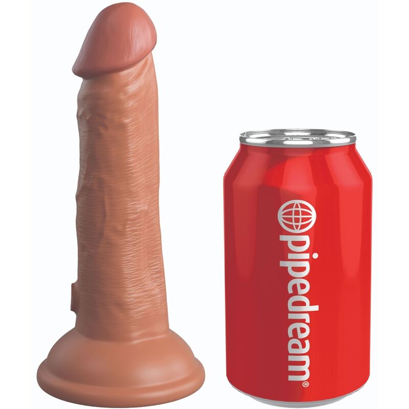 KING COCK – ELITE REALISTIC SILICONE DILDO 15.2 CM CARAMEL