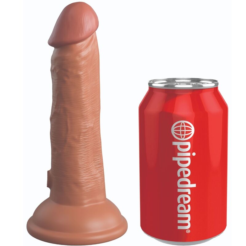 KING COCK – ELITE REALISTIC DILDO VIBRATING  SILICONE 15.2 CM CARAMEL
