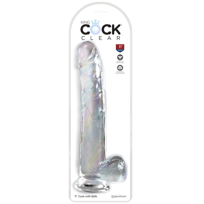 KING COCK – CLEAR DILDO WITH TESTICLES 24.8 CM TRANSPARENT