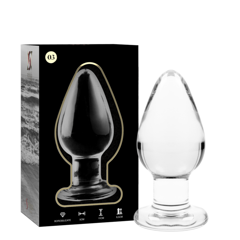 NEBULA SERIES BY IBIZA – MODELO 3 PLUG CRISTAL TRANSPARENTE 11 CM -O- 5 CM