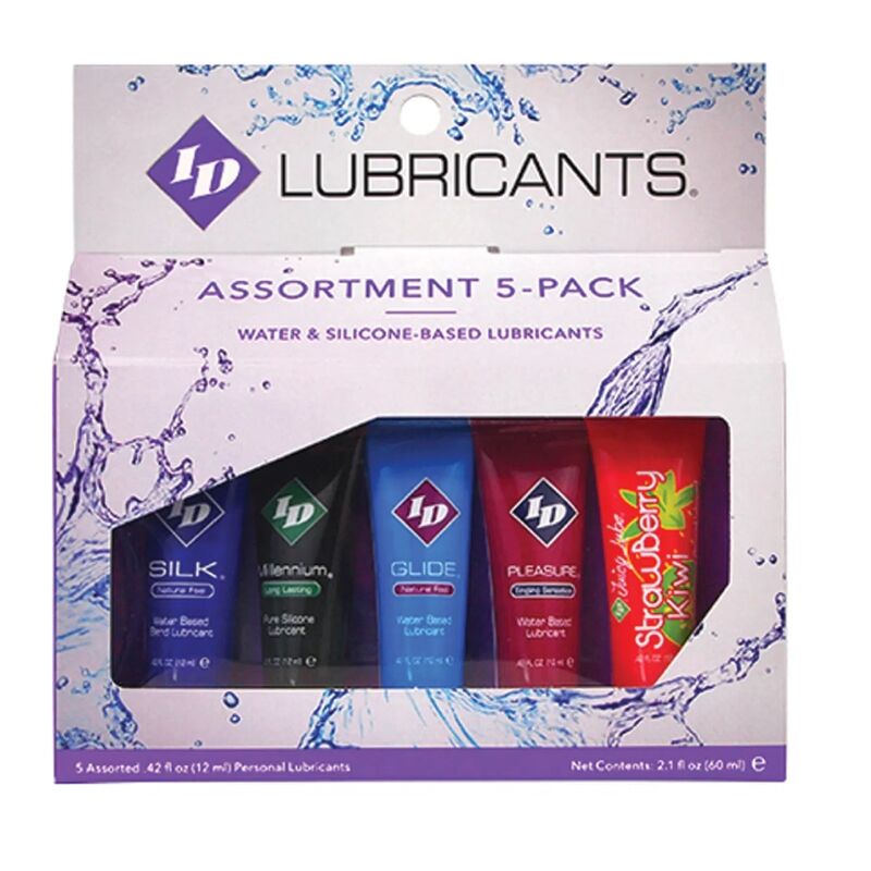 ID JUICY LUBE – ASSORTED 5X LUBRICANT TUBE PACK 12 ML