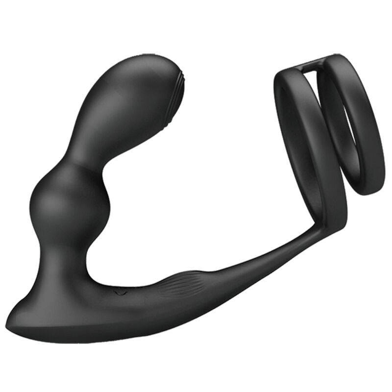 PRETTY LOVE – MARSHALL PENIS RING WITH VIBRATORY ANAL PLUG WITH REMOTE CONTROL