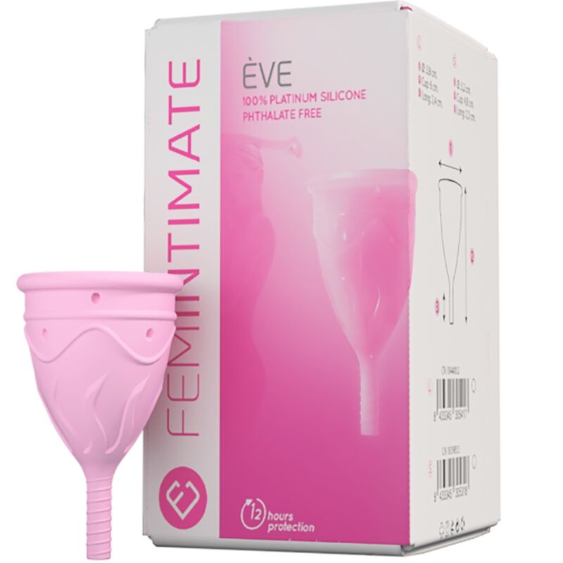 FEMINTIMATE – EVE SILICONE MENSTRUAL CUP – SIZE S