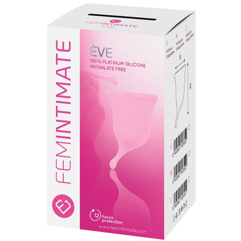 FEMINTIMATE – EVE NEW SILICONE MENSTRUAL CUP – SIZE L
