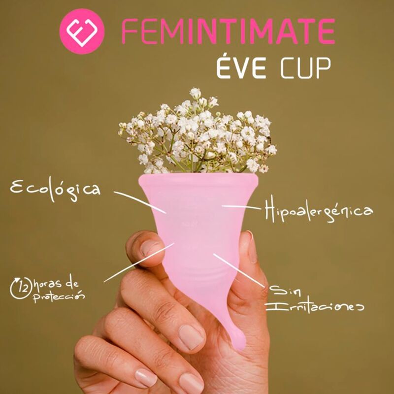 FEMINTIMATE – EVE NEW SILICONE MENSTRUAL CUP – SIZE M